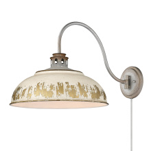 Golden 0865-A1W AGV-AI - Golden Lighting Kinsley 1-light Swing Arm Wall Lamp in Antique Ivory shade